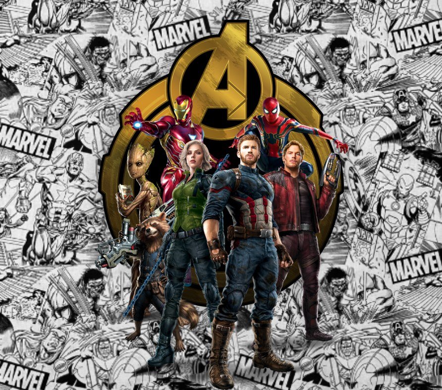 Avengers Gold Logo Team Composite