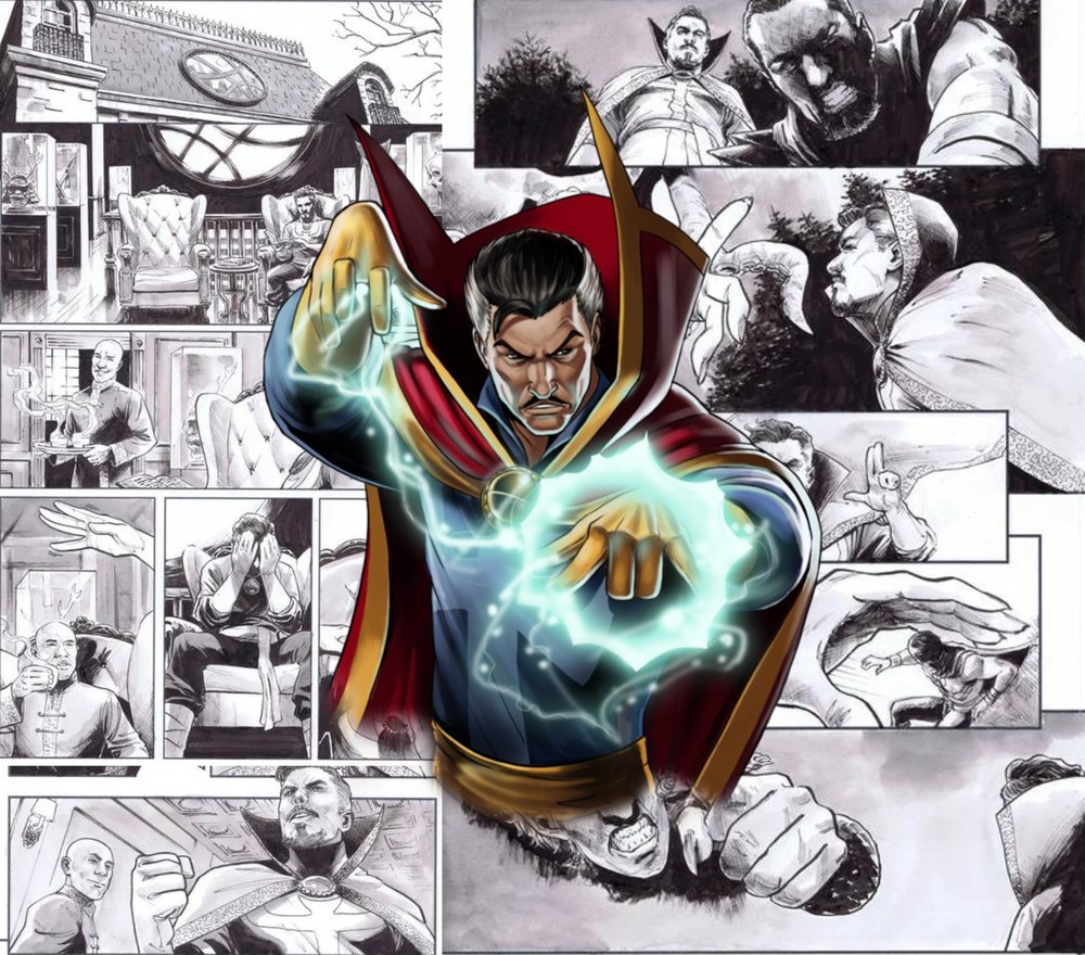 Doctor Strange Comic Panel Art