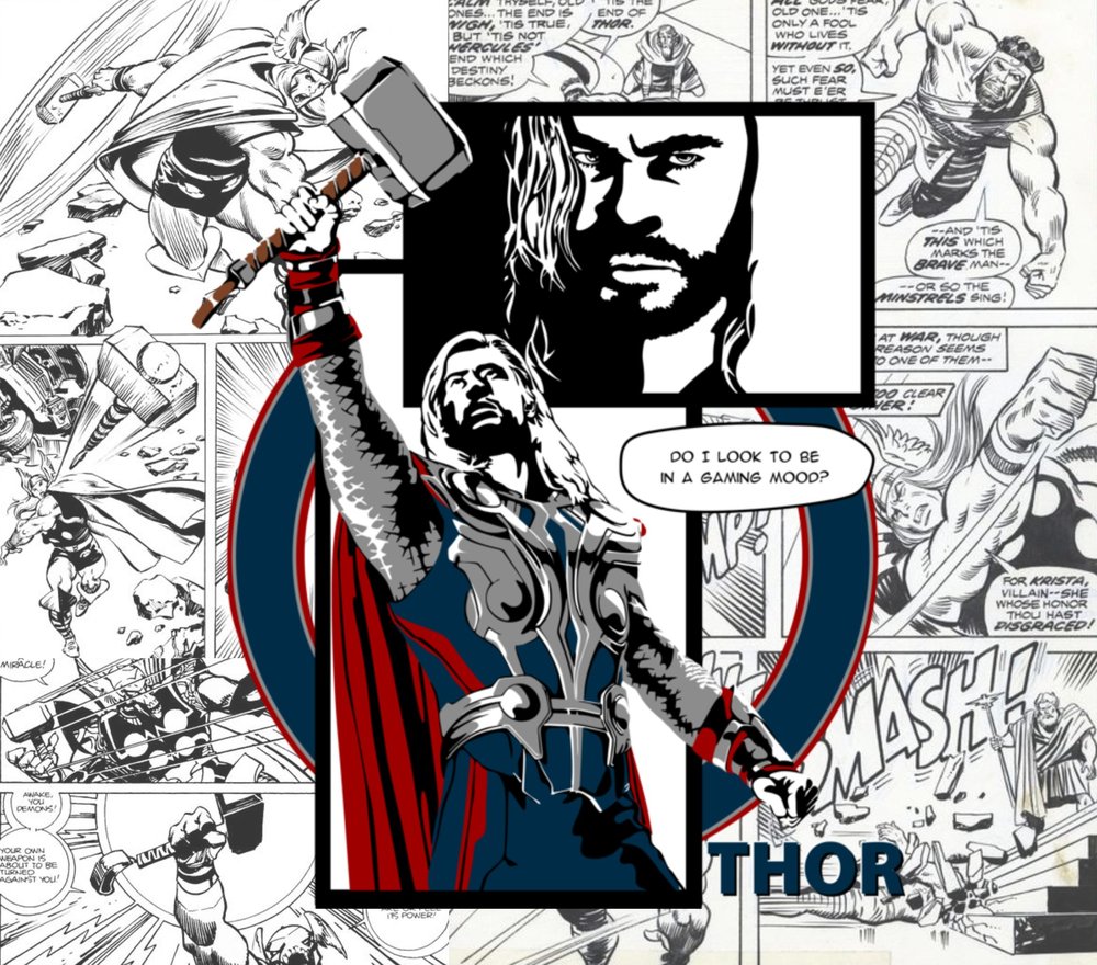Thor Comic Book Collage