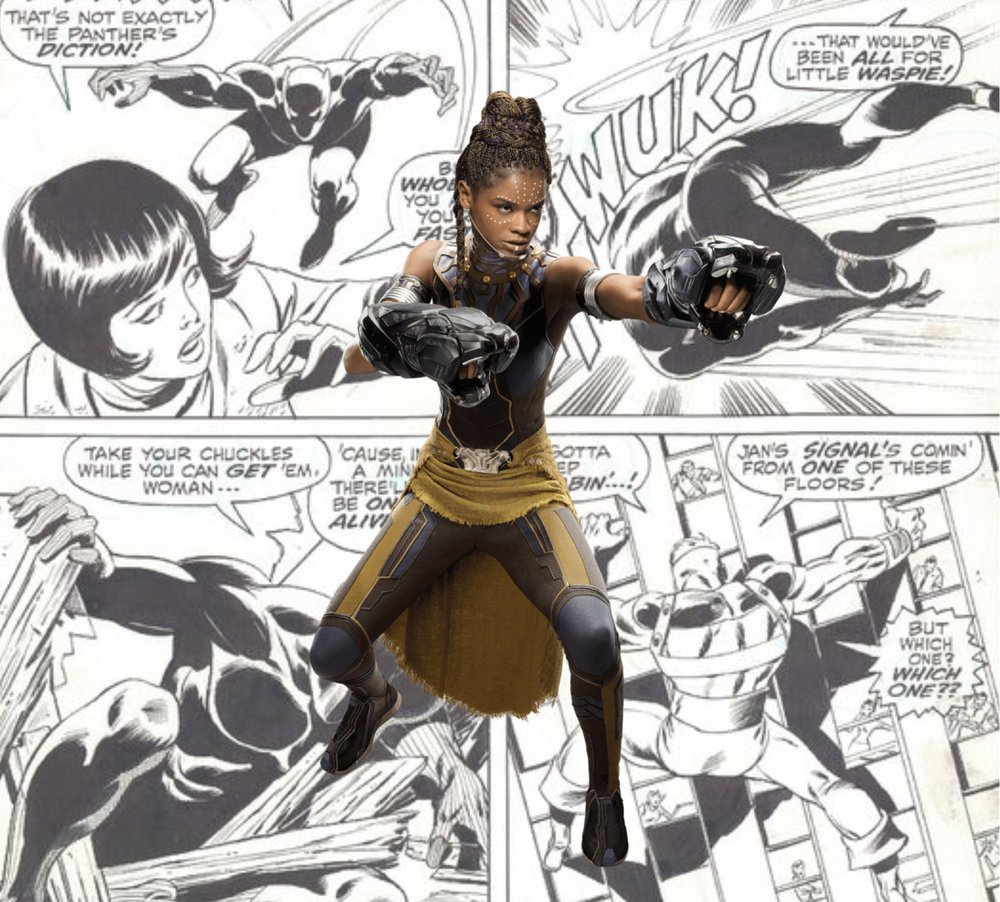 Black Panther Comic Action Graphic