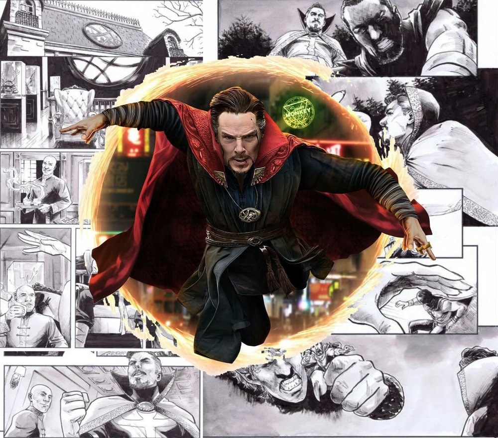 Doctor Strange Comic Collage — Multicolor Comic Book 2