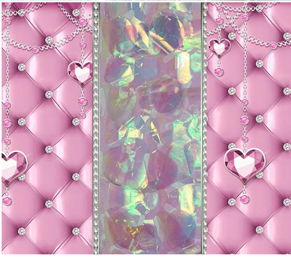 Pink Quilted Floral Heart