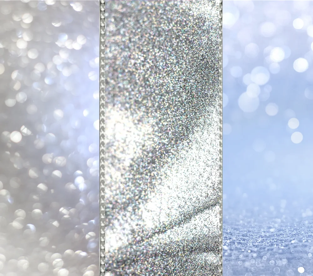 Silver Glitter Sparkle Gradient
