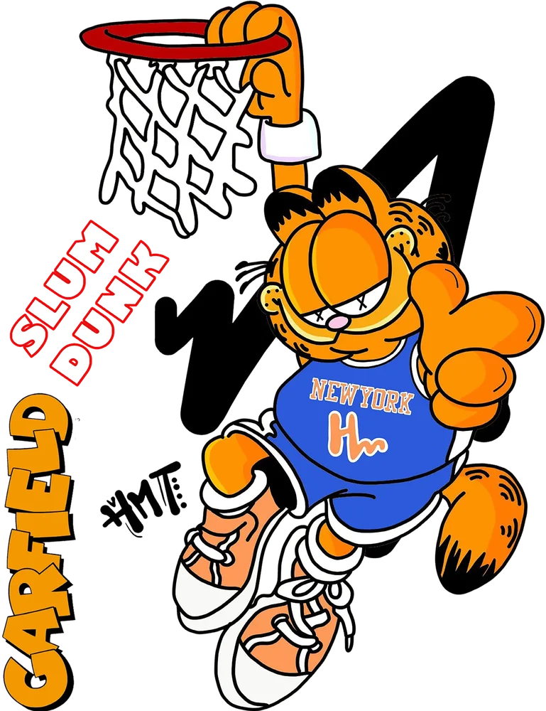 Garfield Basketball Slam Dunk