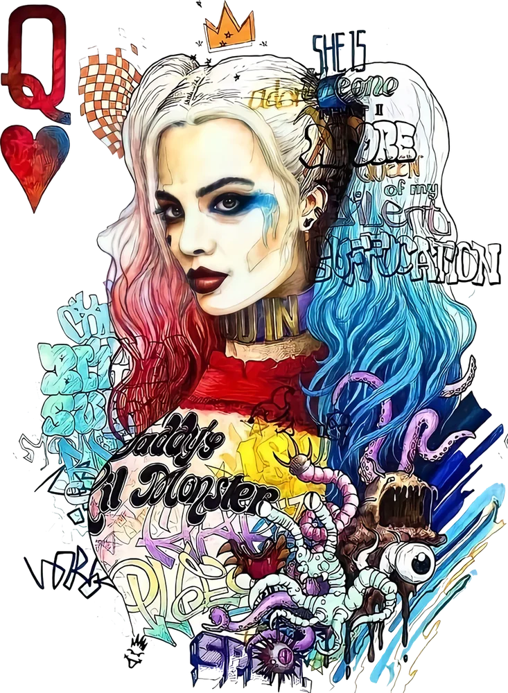 Harley Quinn Edgy Character Portrait