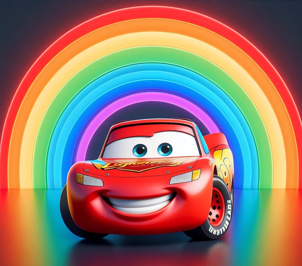 Lightning McQueen Rainbow Glow