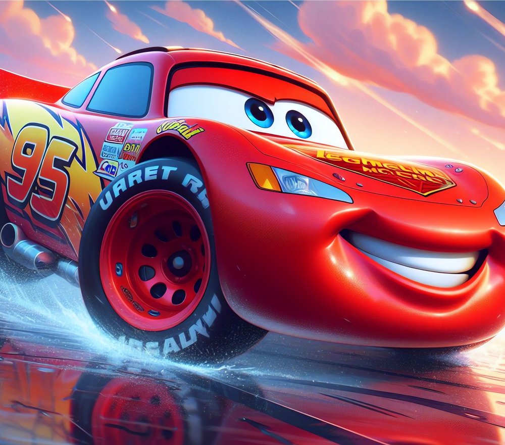 Lightning McQueen Racing Car — Multicolor Digital