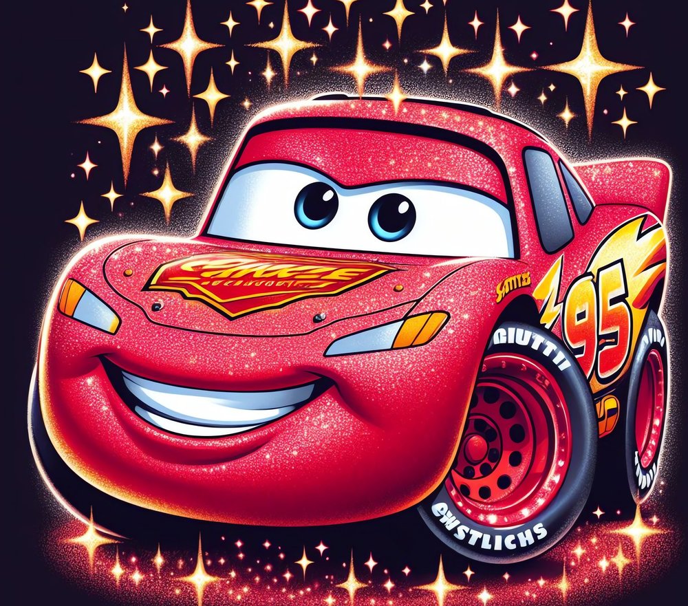 Lightning McQueen Sparkle Graphic