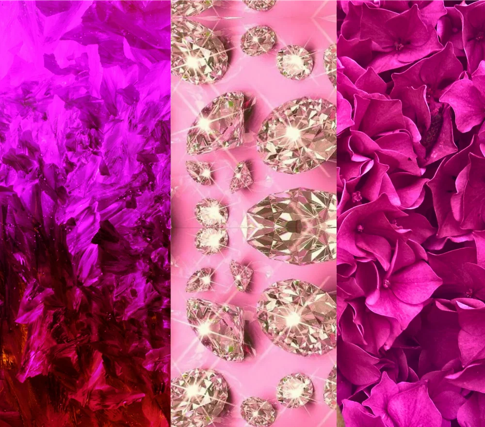 Pink Diamonds and Flowers