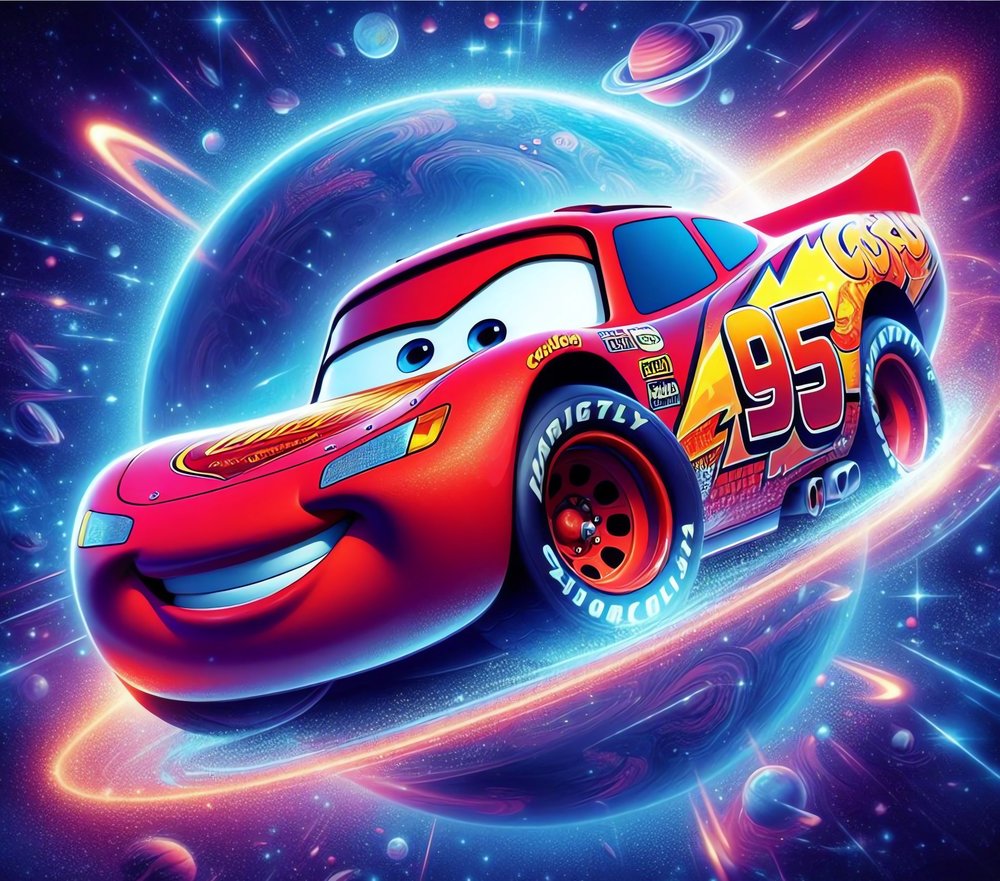 Lightning McQueen Cosmic Galaxy