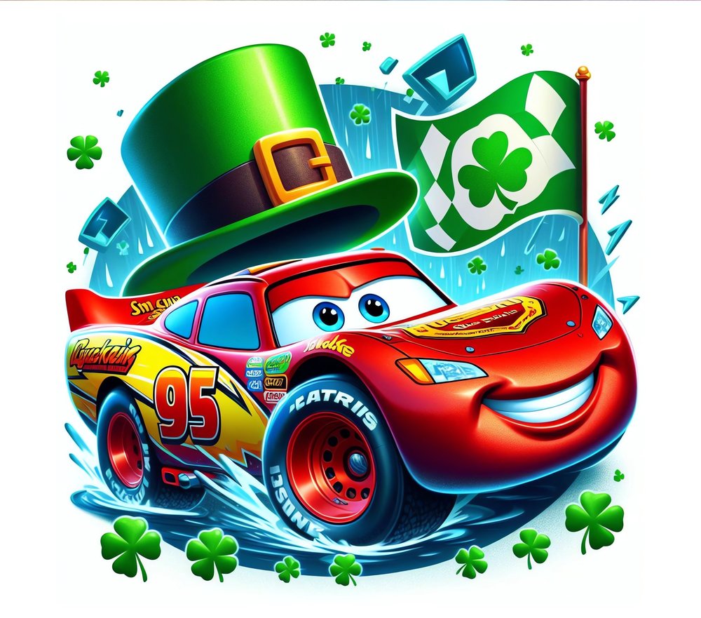 Lightning McQueen St. Patrick's Day — Multicolor Cartoon 2