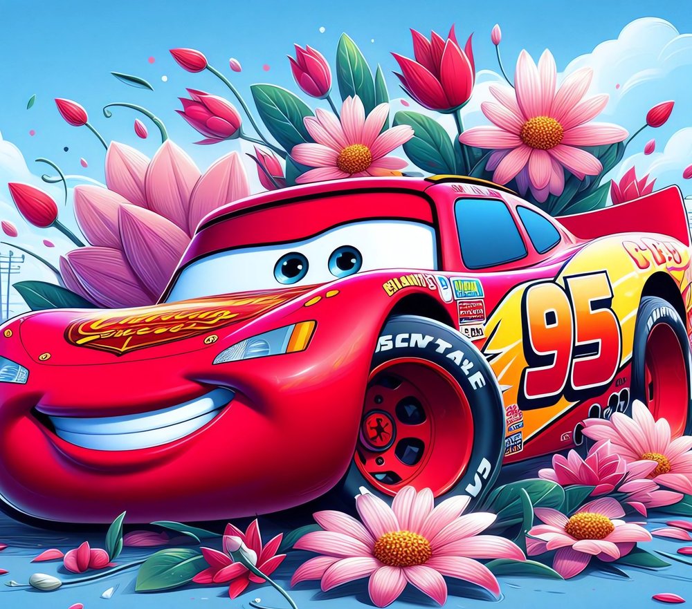 Lightning McQueen Flower Garden