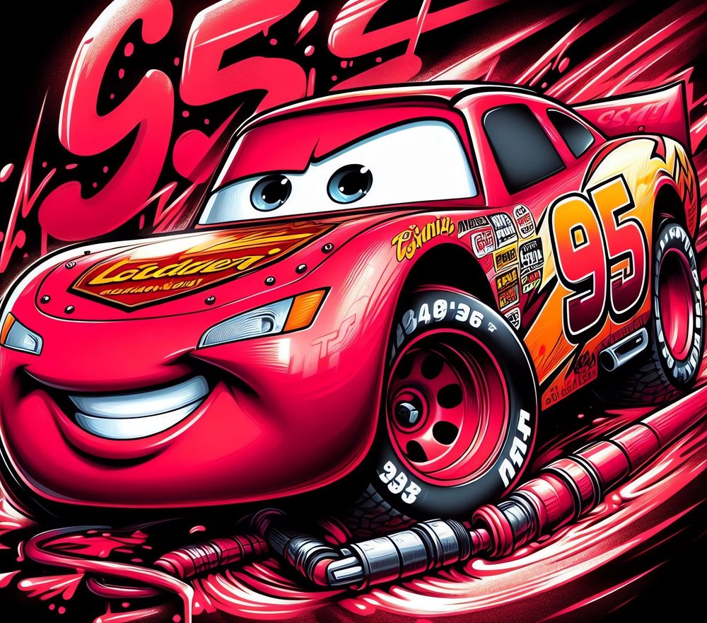 Lightning McQueen Race Car Graphic