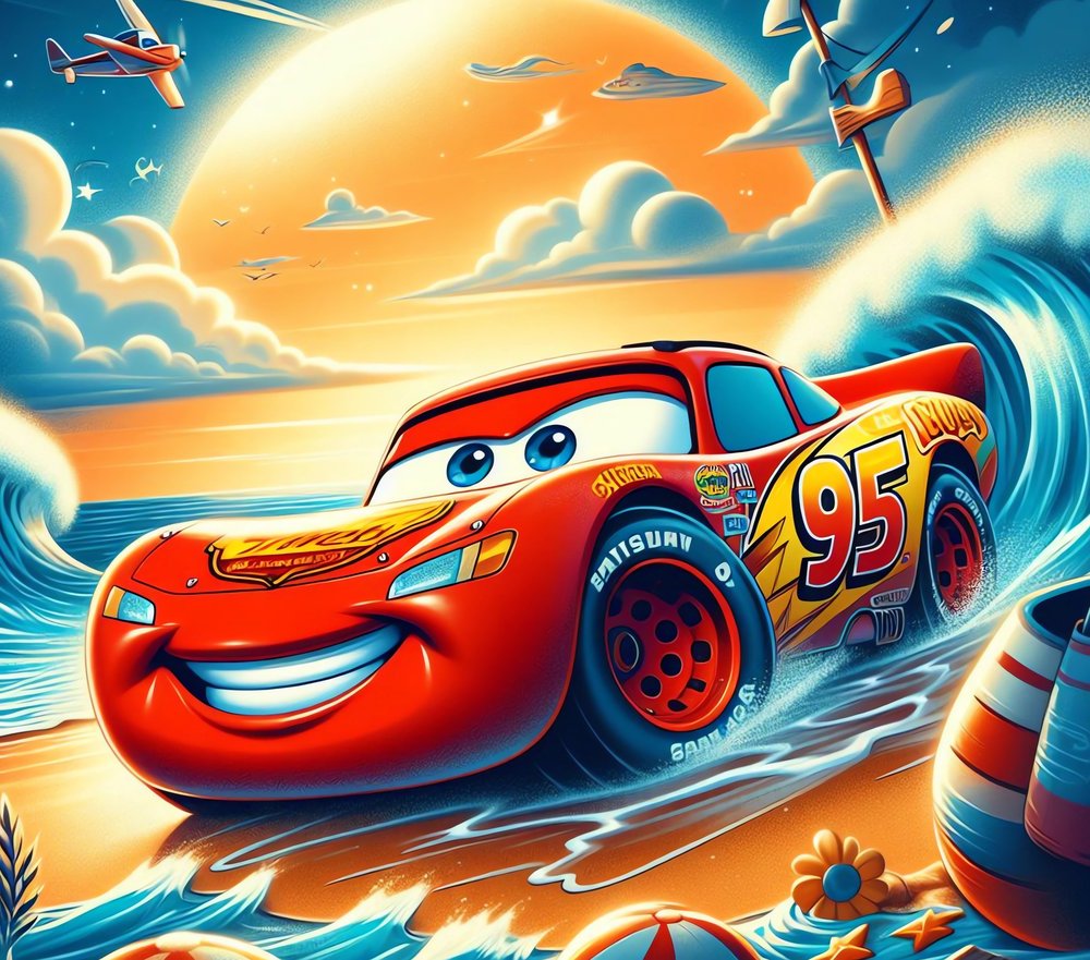 Lightning McQueen Ocean Wave Racing