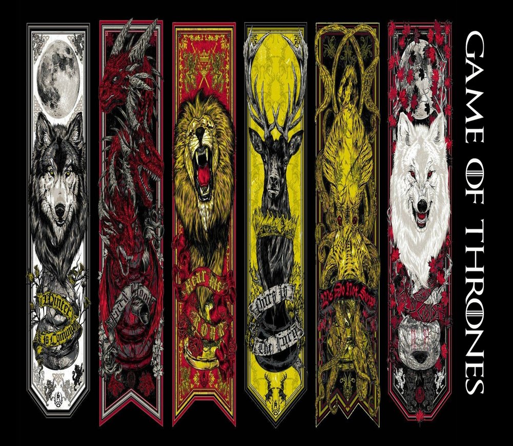Game of Thrones House Banners