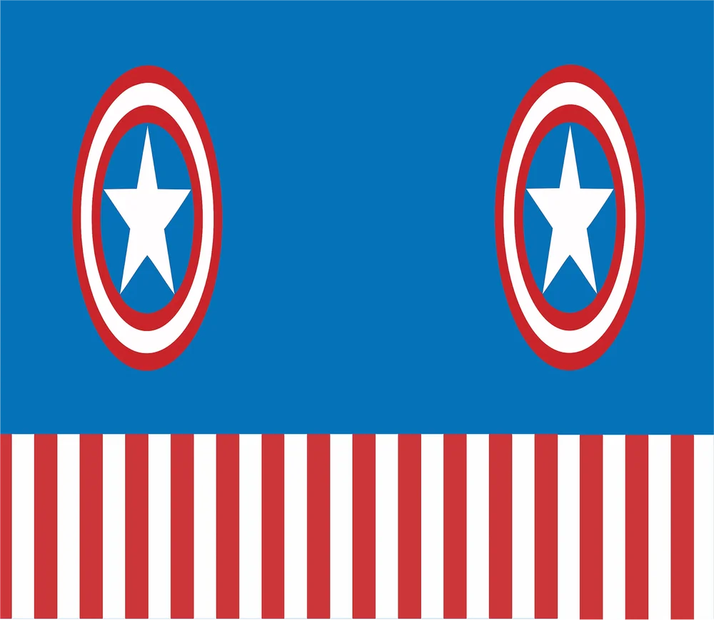 Captain America Shield — Black Minimal 2