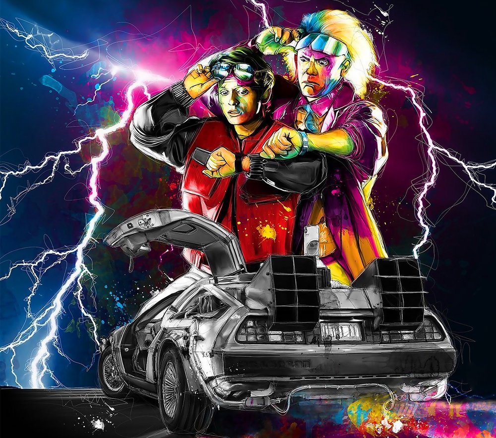 Back to the Future Neon Mashup