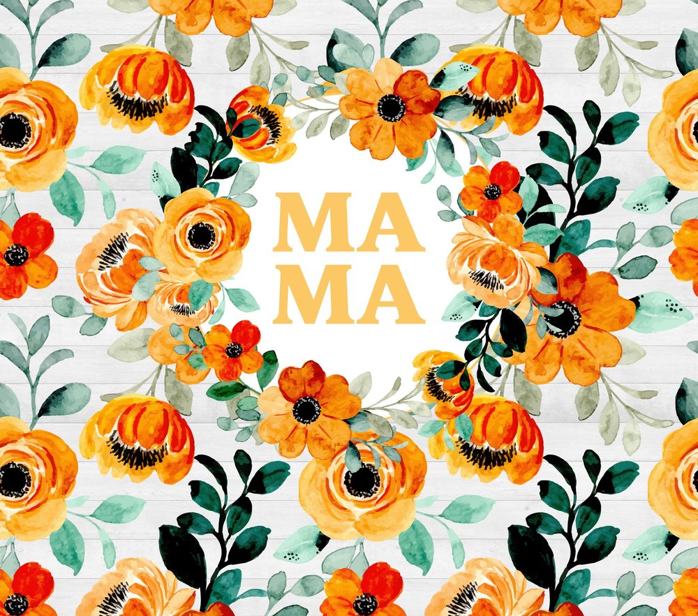 Mama Floral Watercolor — Multicolor Watercolor
