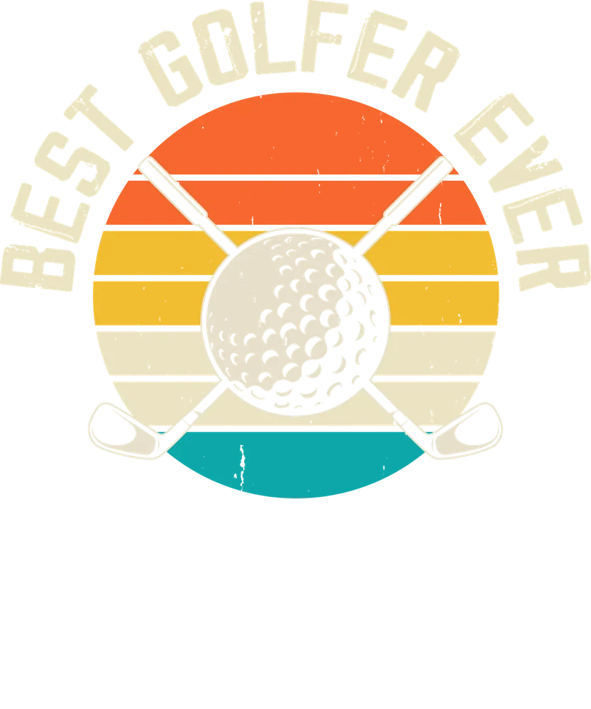 Best Golfer Ever Retro Sunset