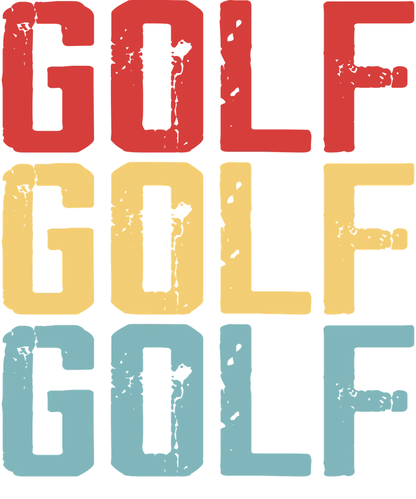 Golf Text Stacked Color Variations