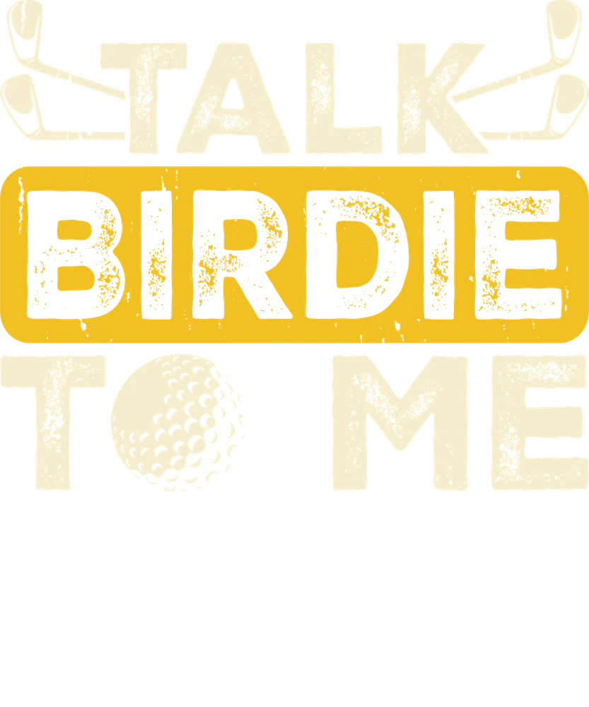Talk Birdie To Me Golf Design — Cream Retro