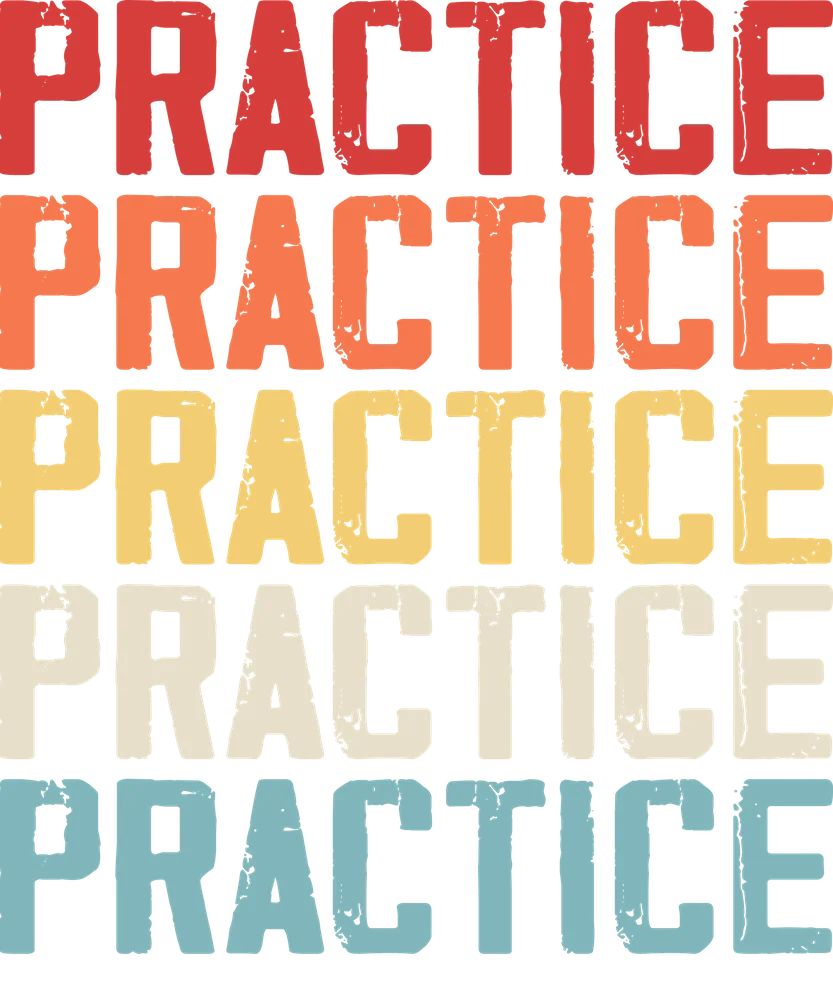Retro Practice Stacked Text