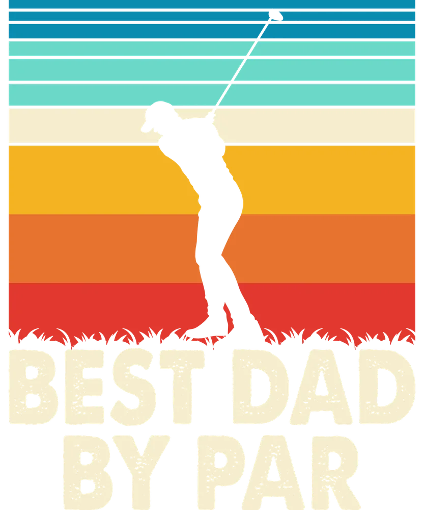 Best Dad By Par Golf Silhouette