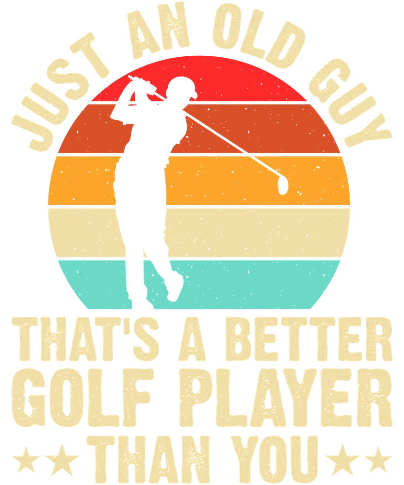 Just An Old Guy Golf Silhouette