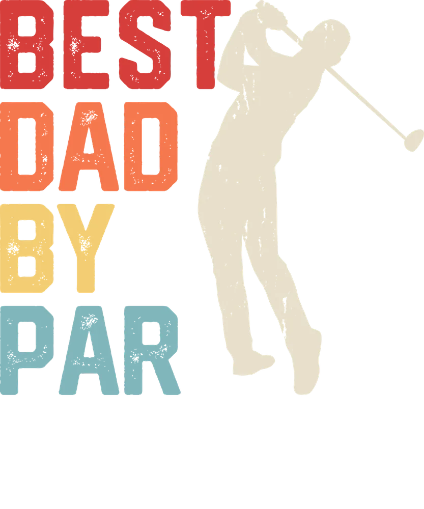 Best Dad By Par Golf — Multicolor Retro 2