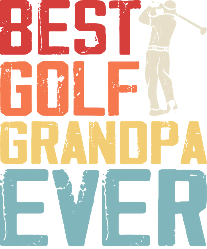Best Golf Grandpa Ever — Multicolor Retro