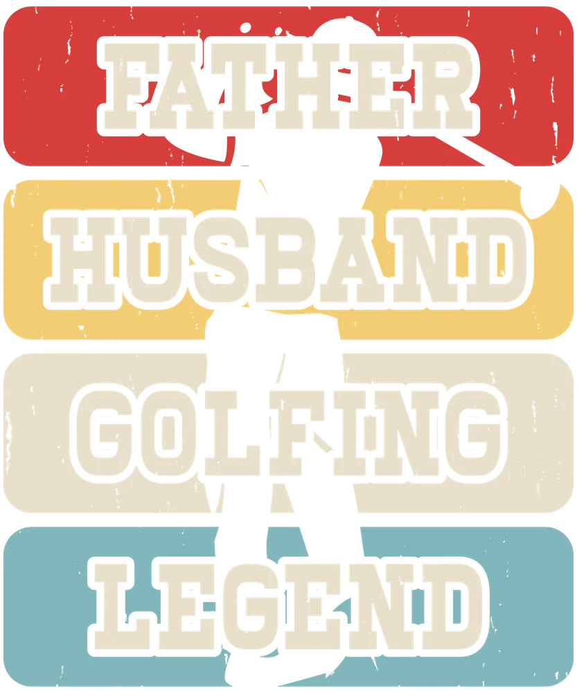 Father Husband Golfing Legend — Cream Retro