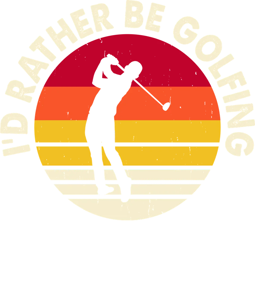 I'd Rather Be Golfing Retro Sunset — Multicolor Retro 2