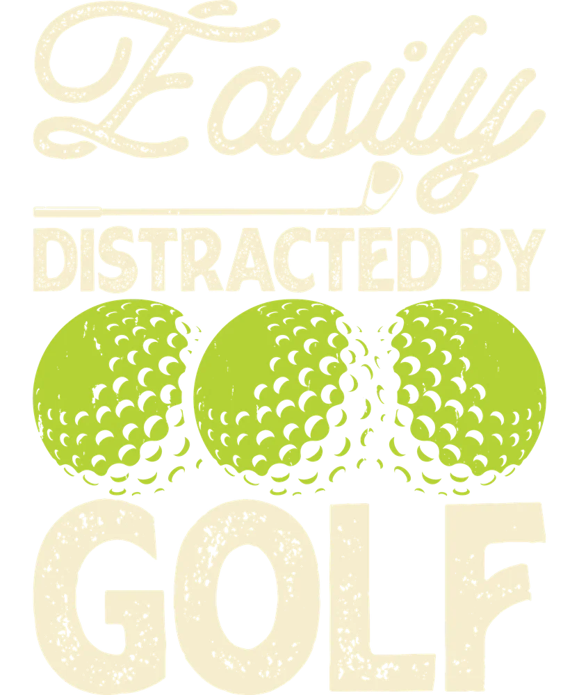 Easily Distracted By Golf — Cream Retro