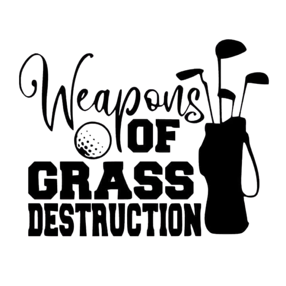 Weapons of Grass Destruction Golf — Black Typographic