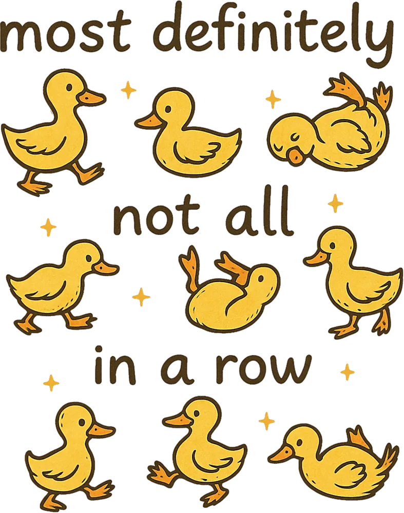 Most Definitely Not All in a Row Ducks — Multicolor Cartoon