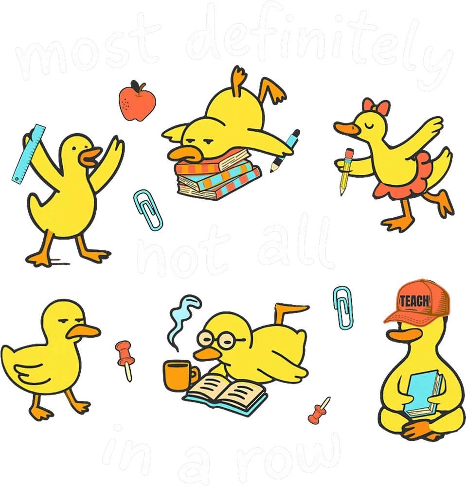Cheerful Ducks Mental Health Illustration