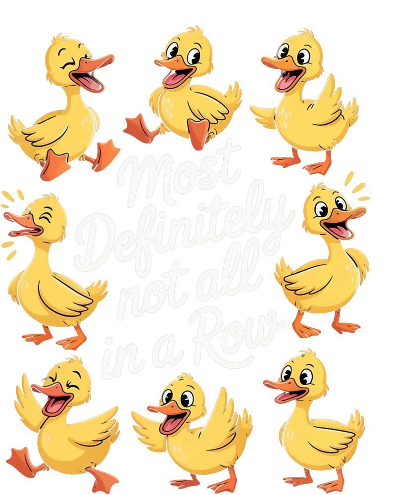 Most Definitely Not All in A Row Ducks — Multicolor Cartoon 2