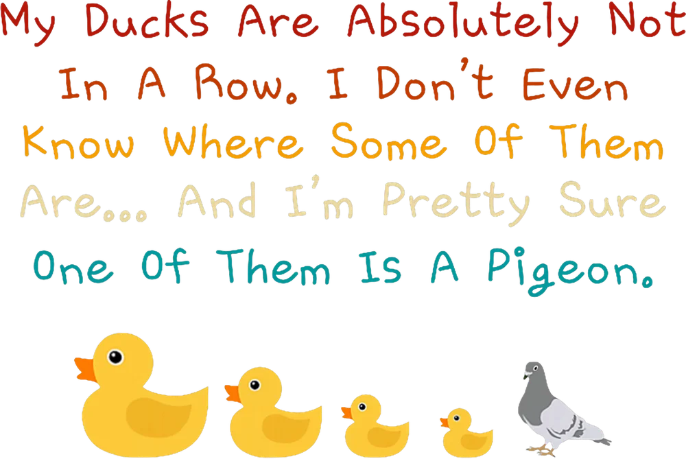 My Ducks Are Absolutely Not In A Row