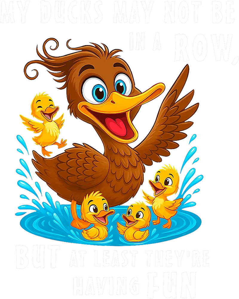 Duck Family in Water