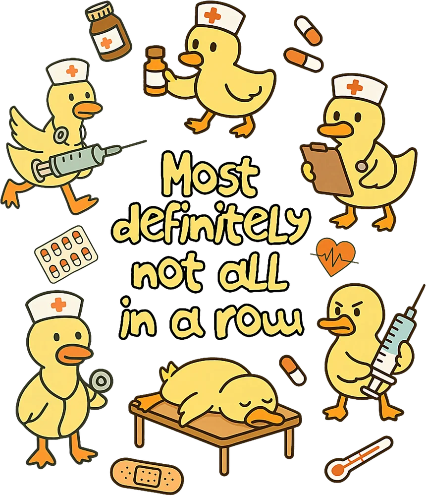 Nurse Duck Characters Medical Theme