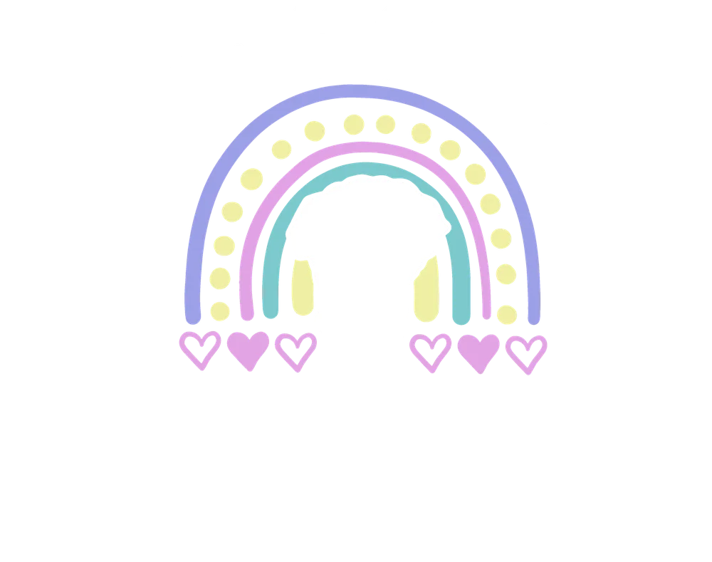 Listening Elephant With Rainbow
