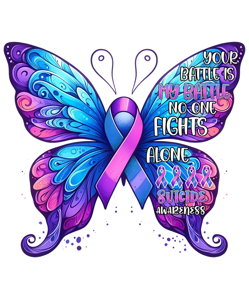Butterfly Suicide Awareness Ribbon