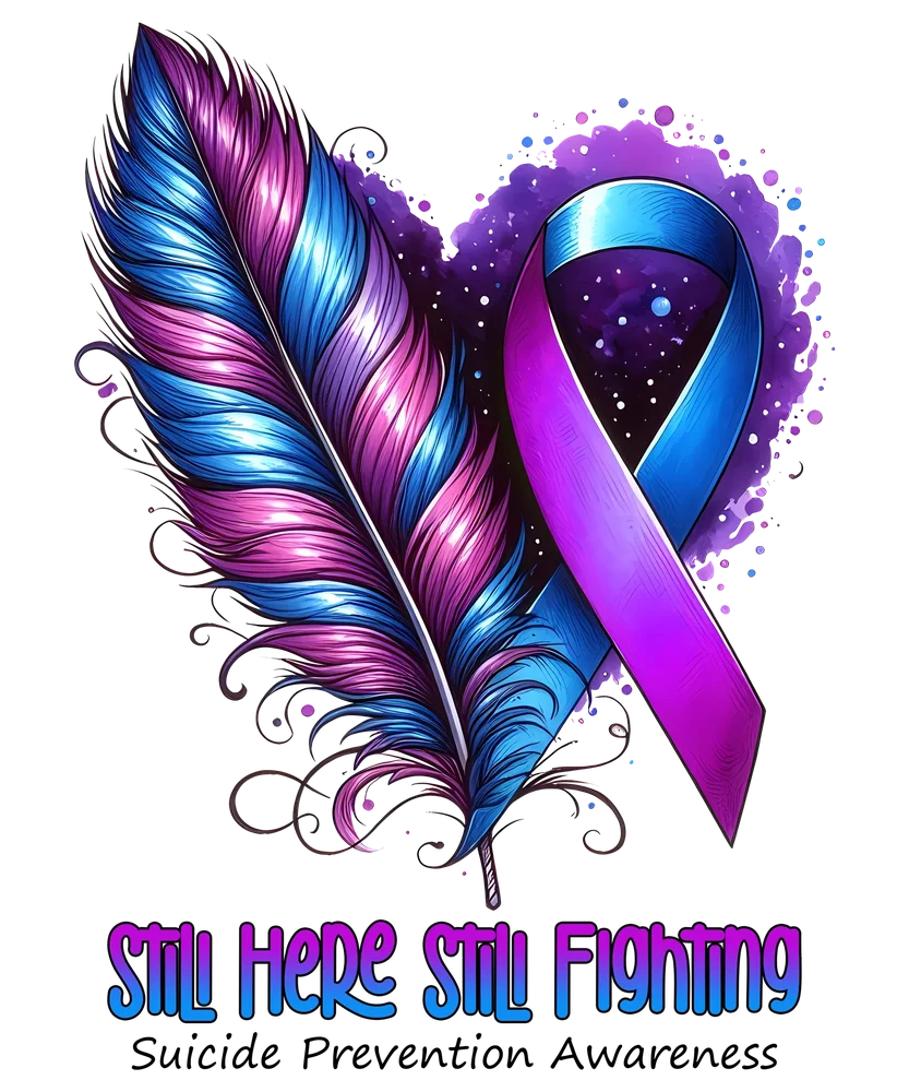 Feather Ribbon Suicide Prevention Awareness