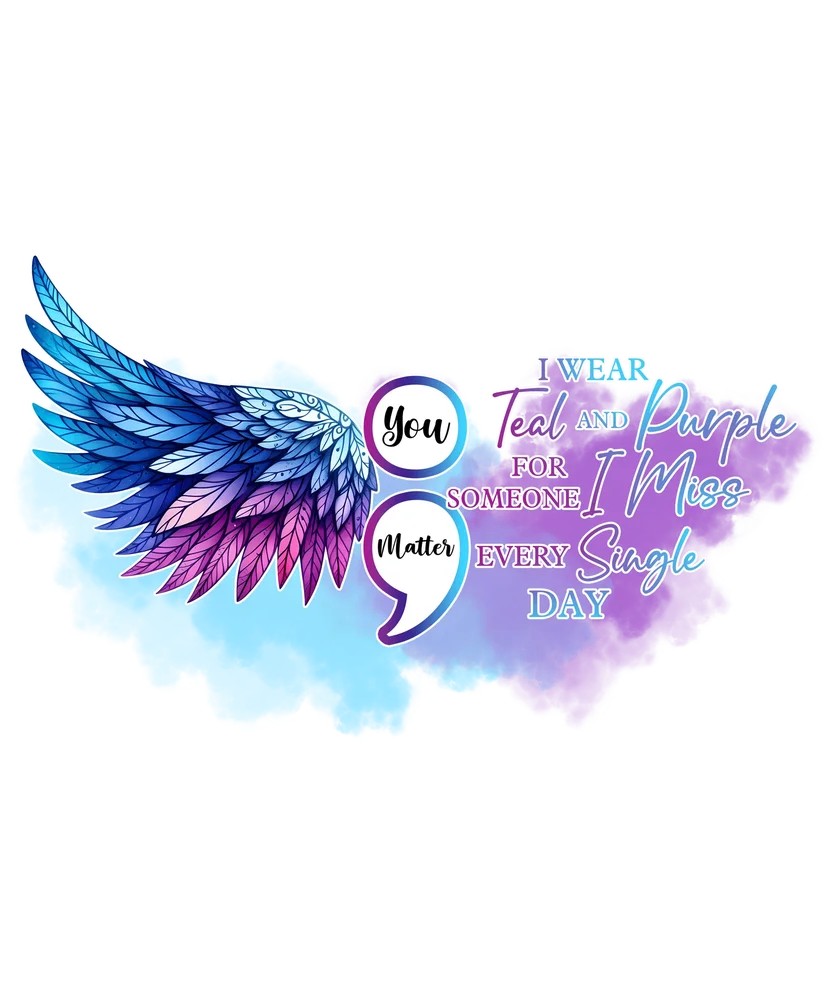 You Matter Teal Purple Wings
