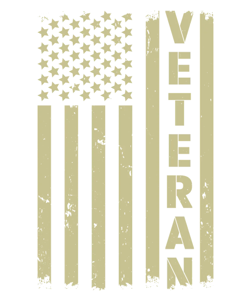 Veteran American Flag Design — Tan Vintage