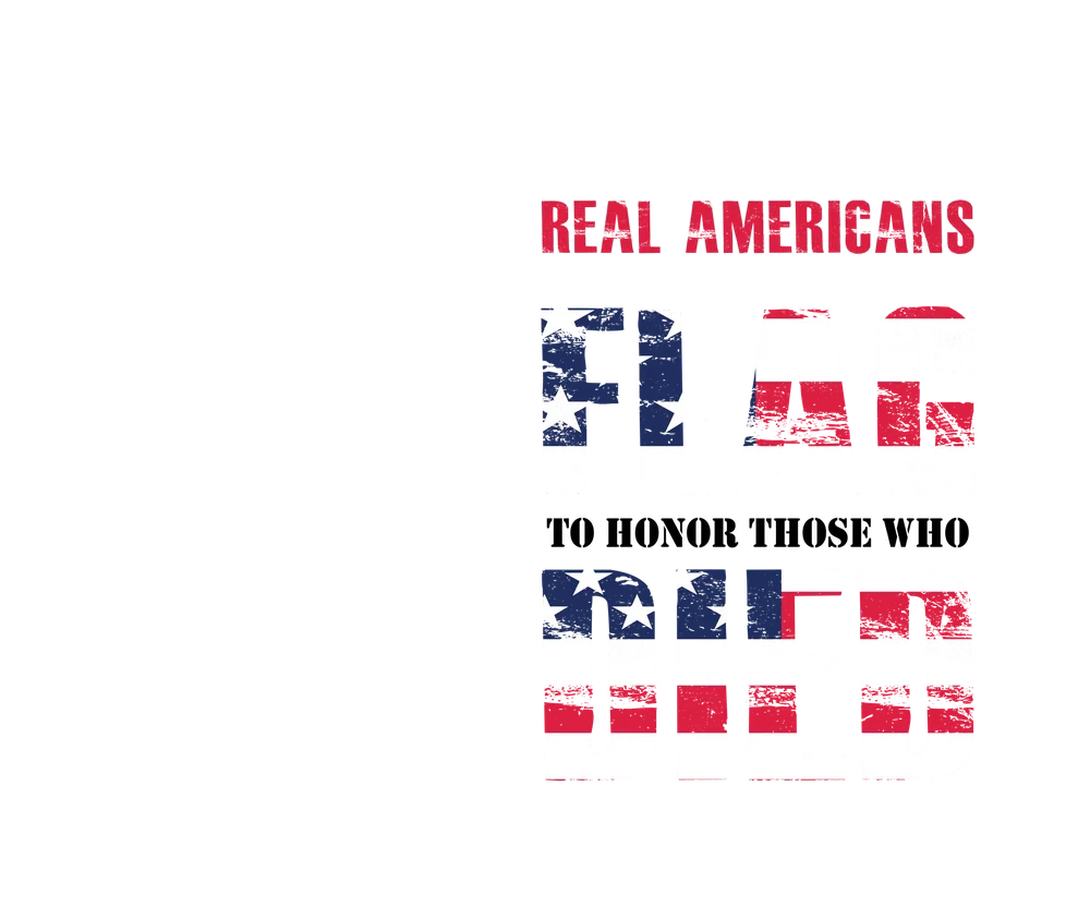 American Flag Honor Typography