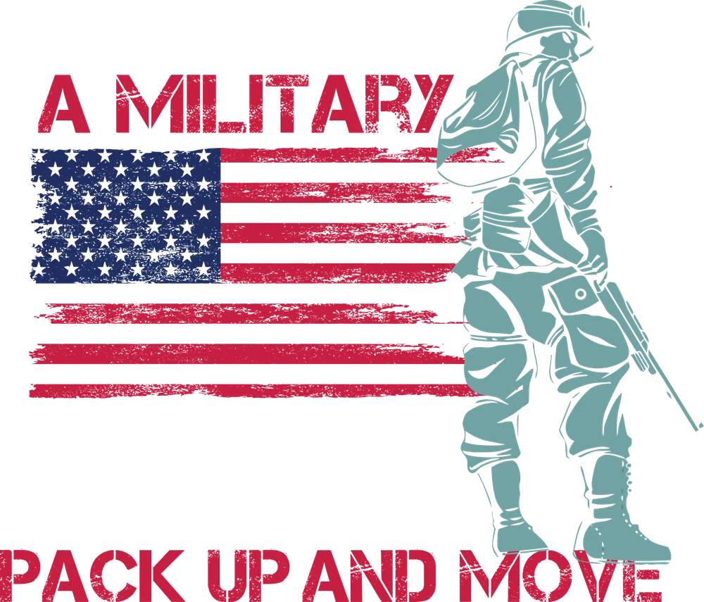 Military Soldier Silhouette with American Flag