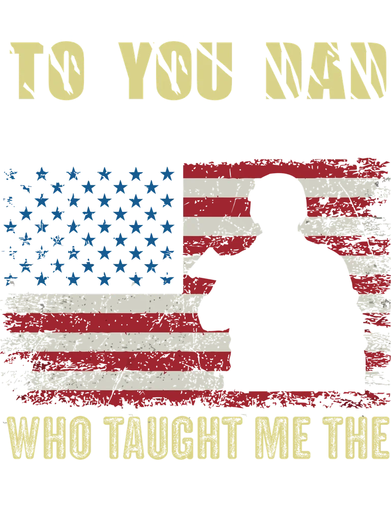 American Flag Silhouette with Text