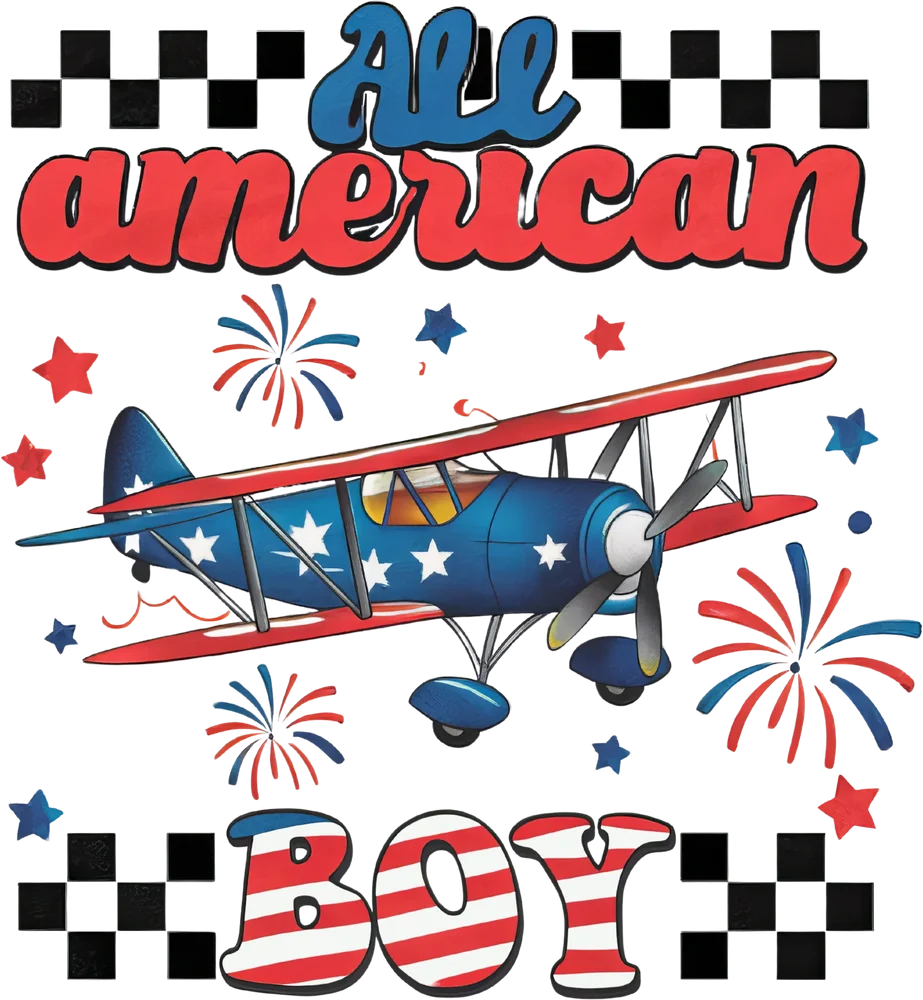 All American Boy Patriotic Plane