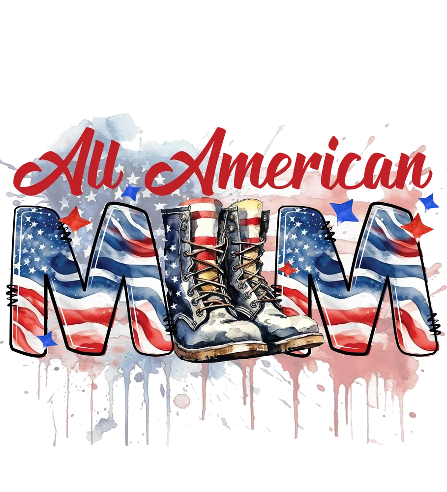 American Flag Boots Graphic